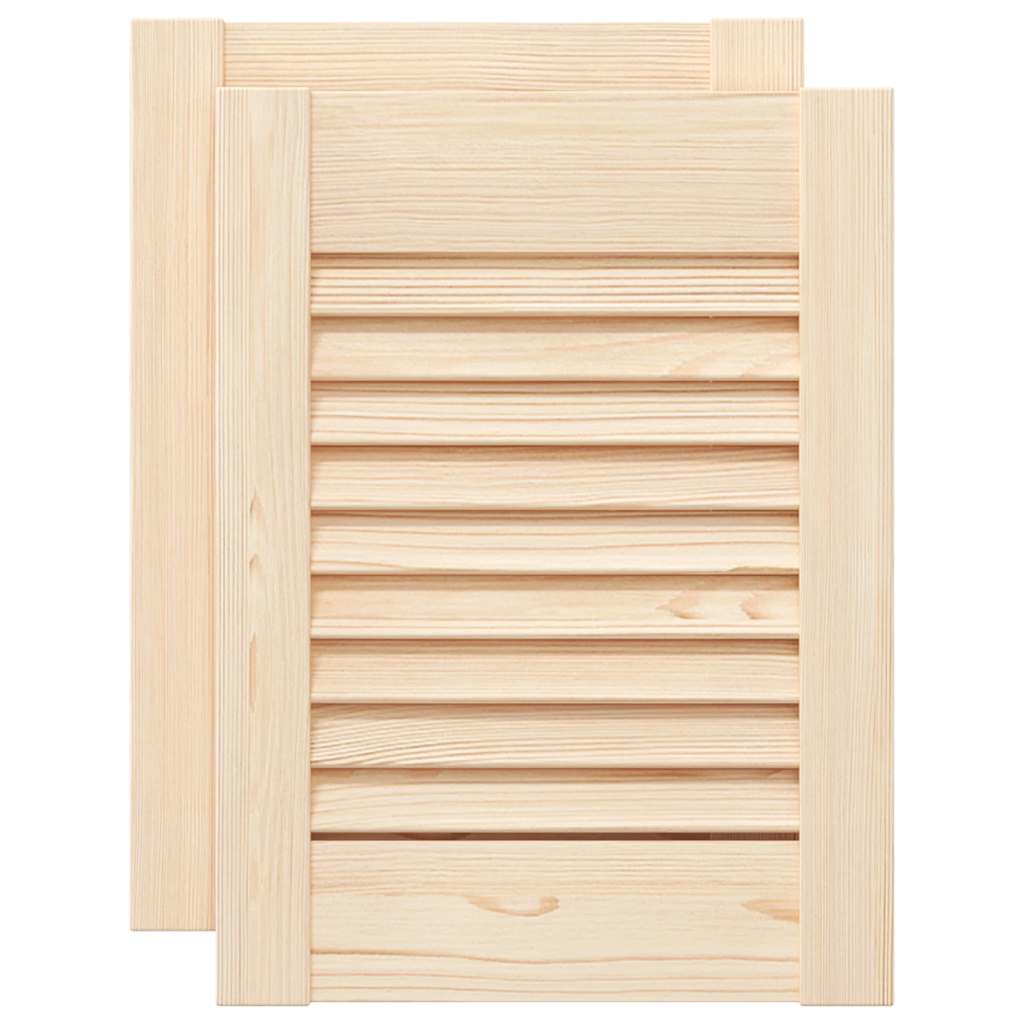 Vrata za ormarić Louvred dizajn 2 kom 39,5x29,5cm puno drvo bor