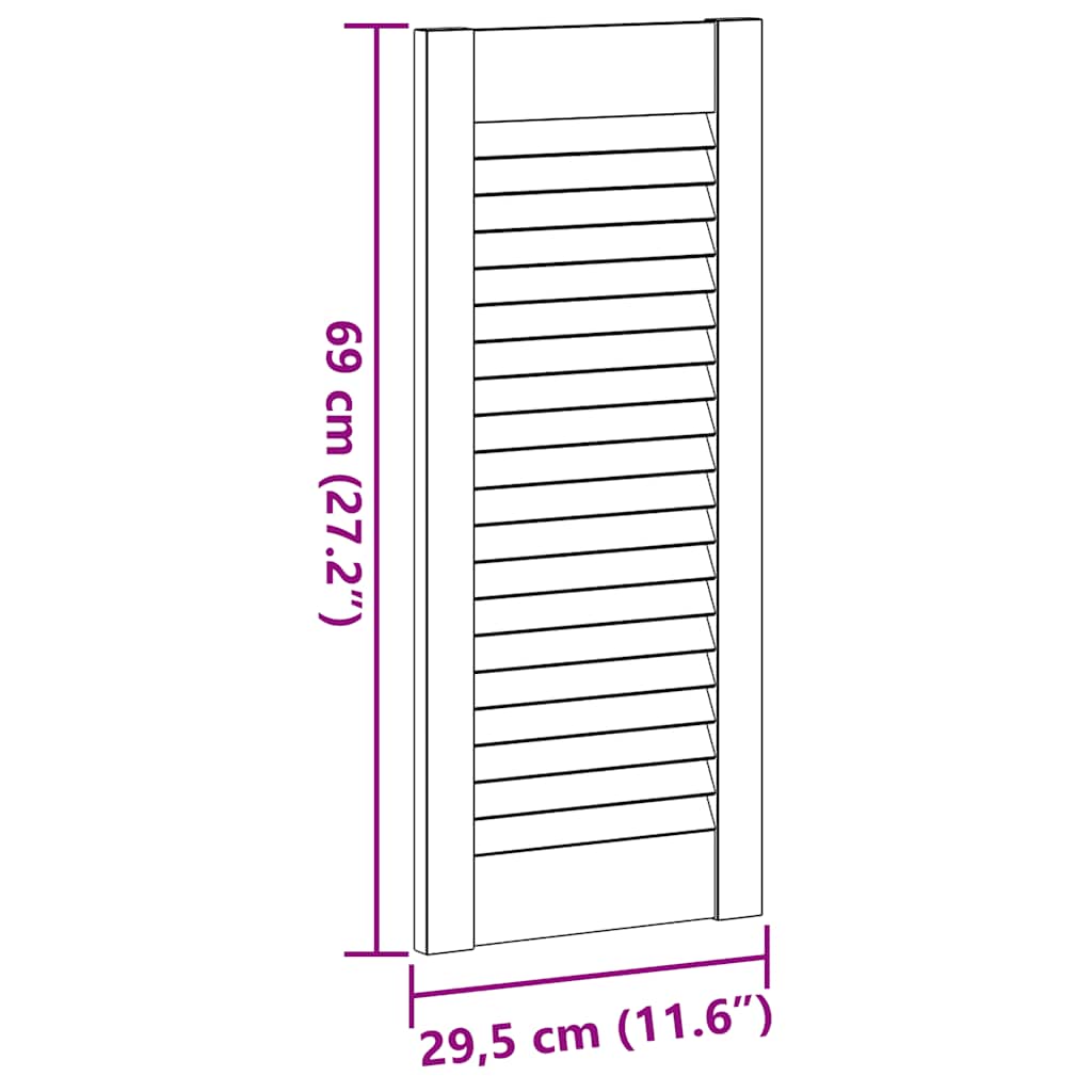 Vrata ormarića Dizajn rešetki 4 kom 69x29,5 cm puno drvo bor
