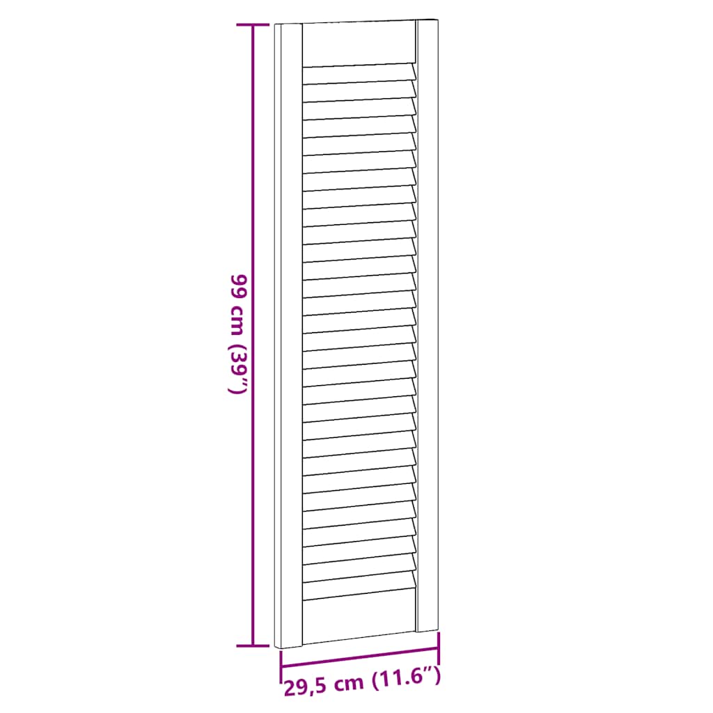 Dizajn vrata ormarića s rešetkama 99x29,5 cm Puno drvo bor