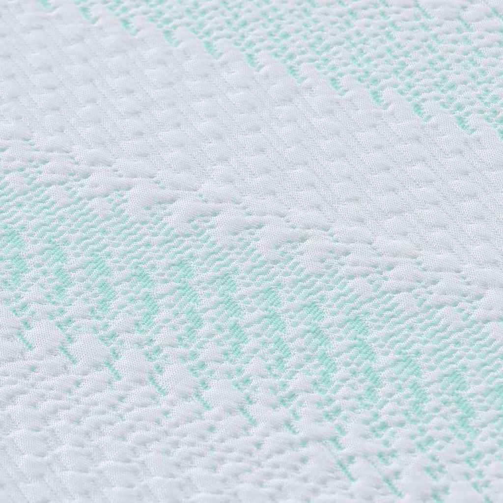 Nadmadrac Bijela i zelena 200 x 200 cm Jakard tkanina