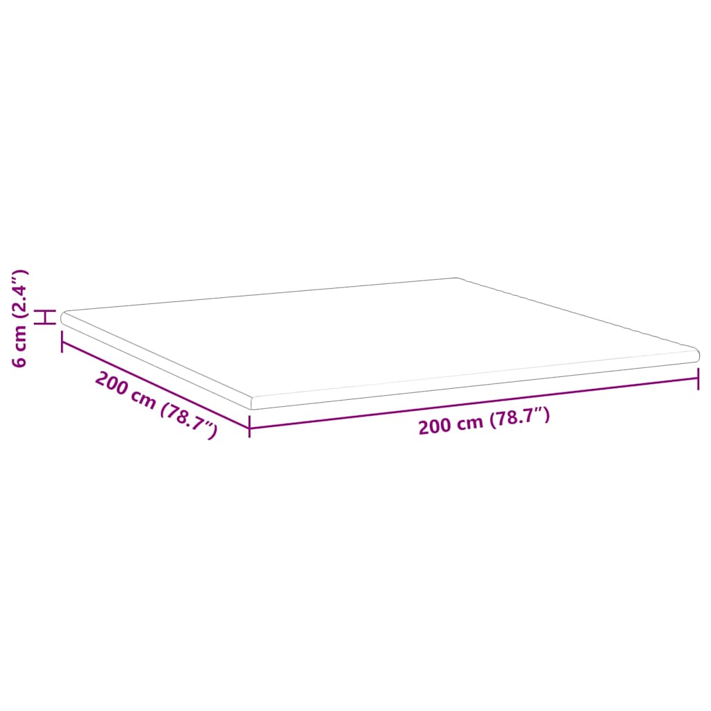 Nadmadrac Bijelo 200 x 200 cm Jakard tkanina
