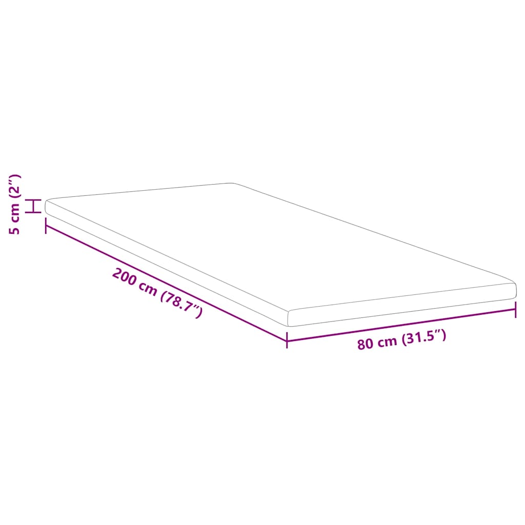 Nadmadrac Bijelo 80 x 200 cm Jakard tkanina