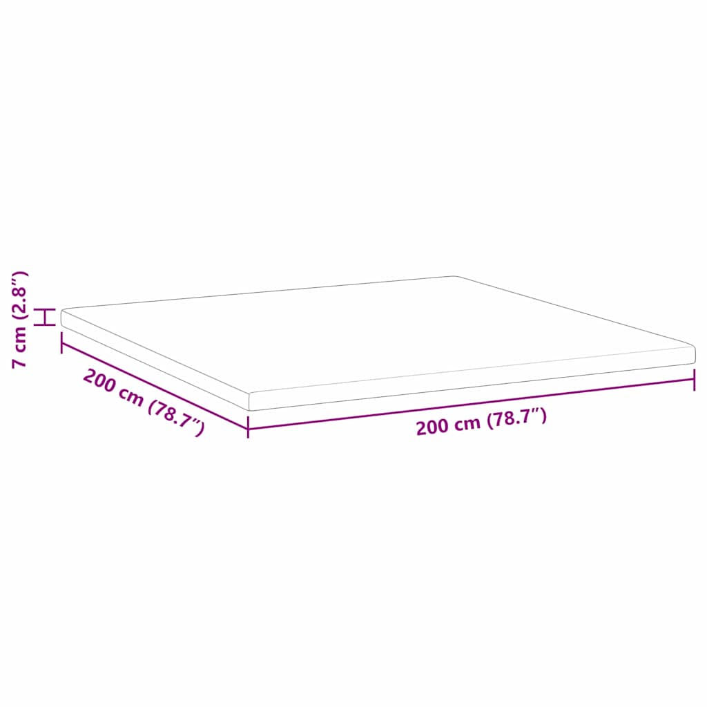 Nadmadrac Bijelo 200 x 200 cm Jakard tkanina