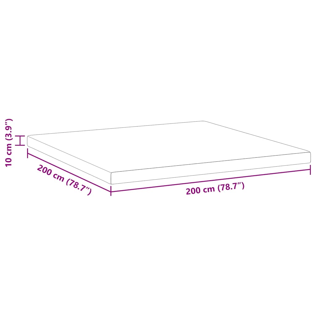 Nadmadrac Bijelo 200 x 200 cm Jakard tkanina