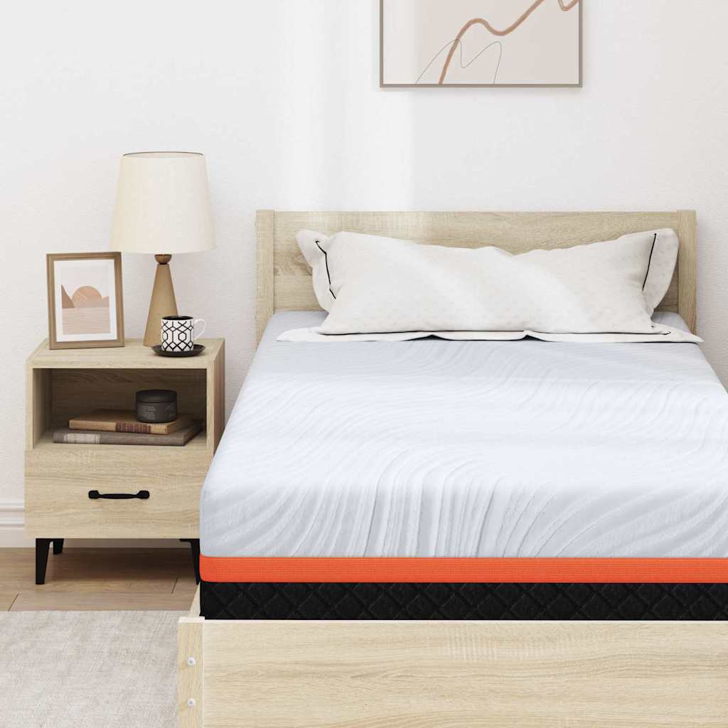 Madrac Bijela i siva 90 x 200 cm Žakar tkanina