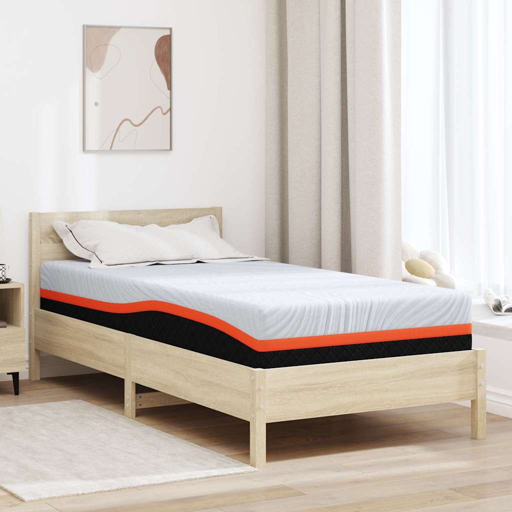 Madrac Bijela i siva 90 x 200 cm Žakar tkanina
