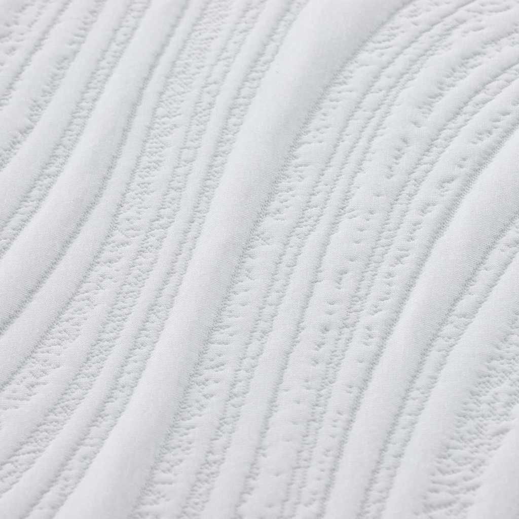 Madrac Bijela i siva 120 x 200 cm Žakar tkanina
