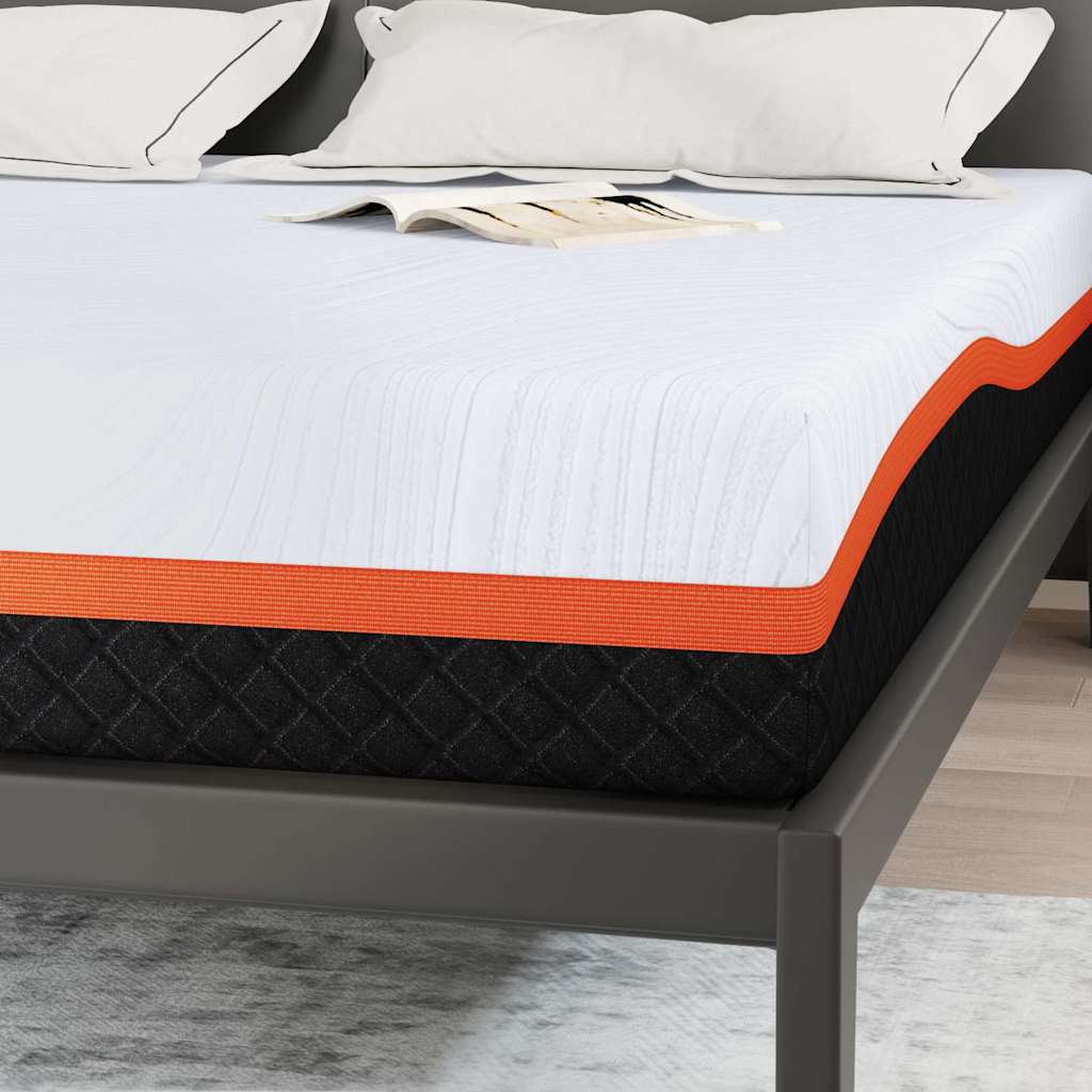 Madrac Bijela i siva 200 x 200 cm Žakar tkanina