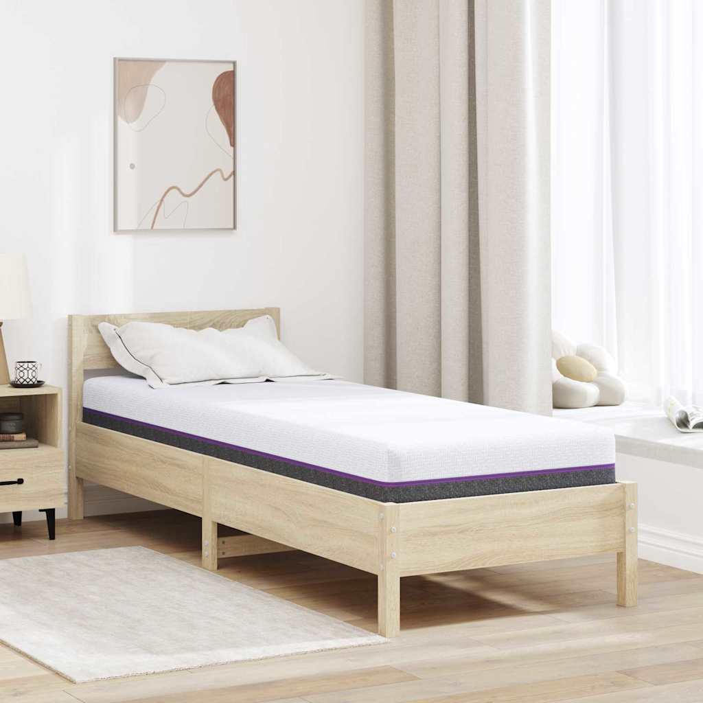 Madrac Bijela i siva 70 x 200 cm Žakar tkanina