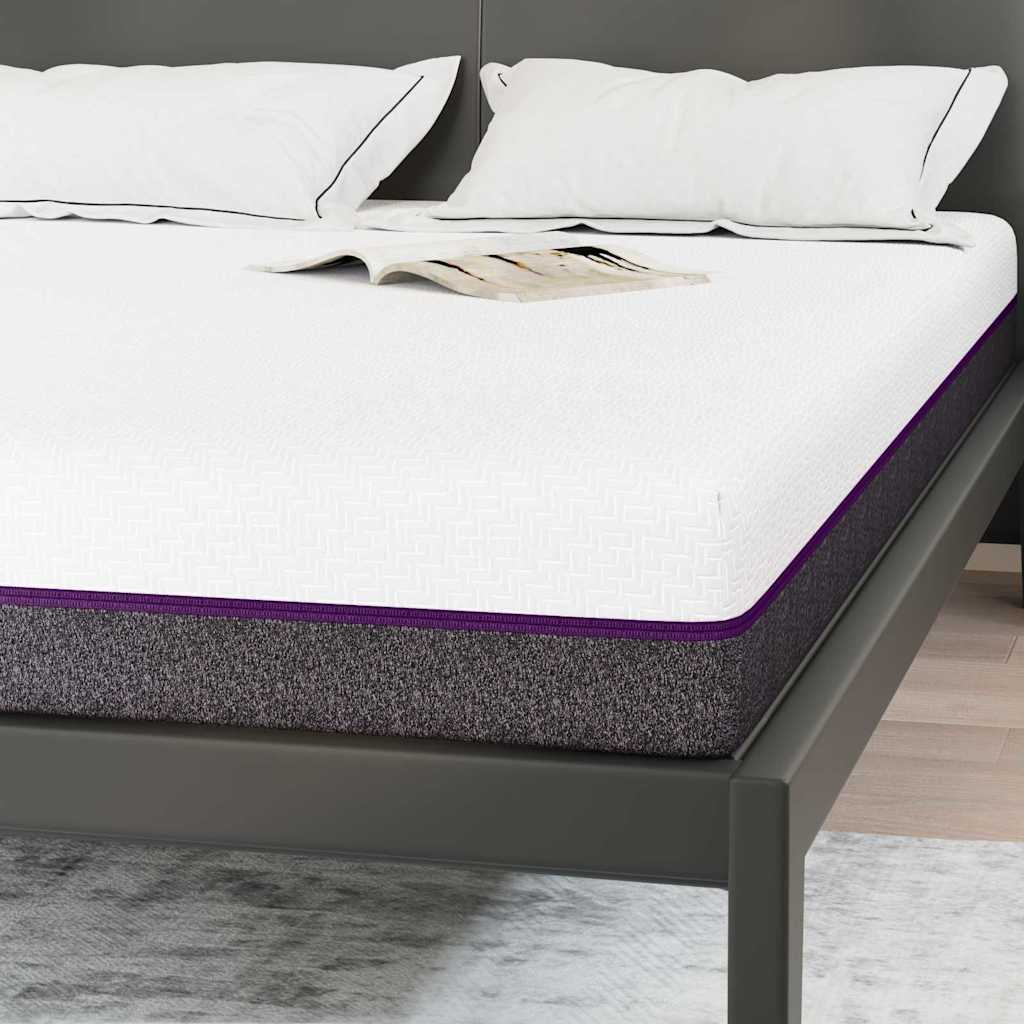 Madrac Bijela i siva 140 x 200 cm Žakar tkanina