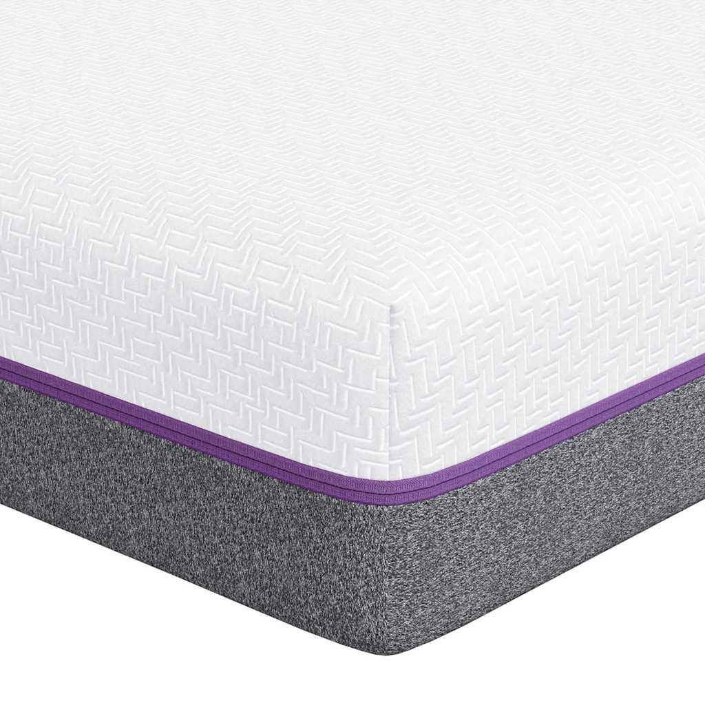 Madrac Bijela i siva 200 x 200 cm Žakar tkanina