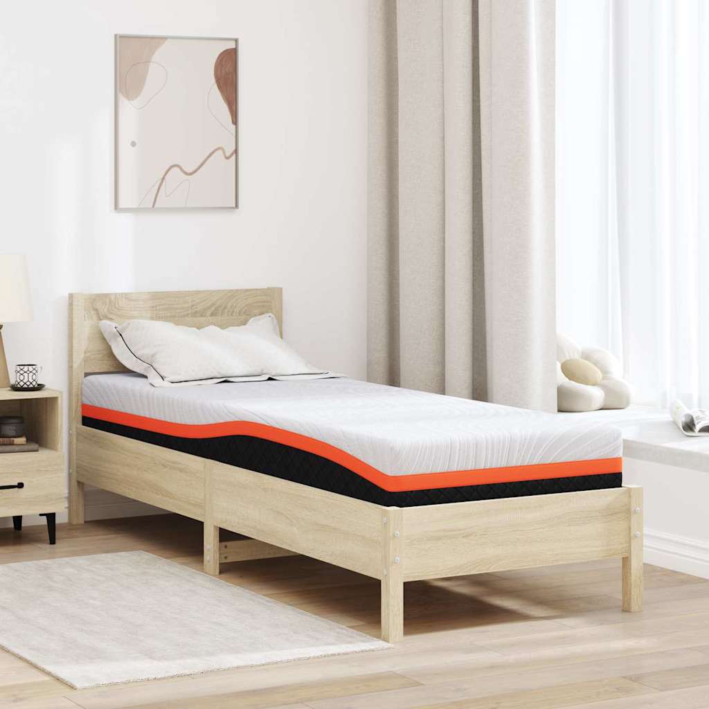 Madrac Bijela i crna 80 x 200 cm Žakar tkanina