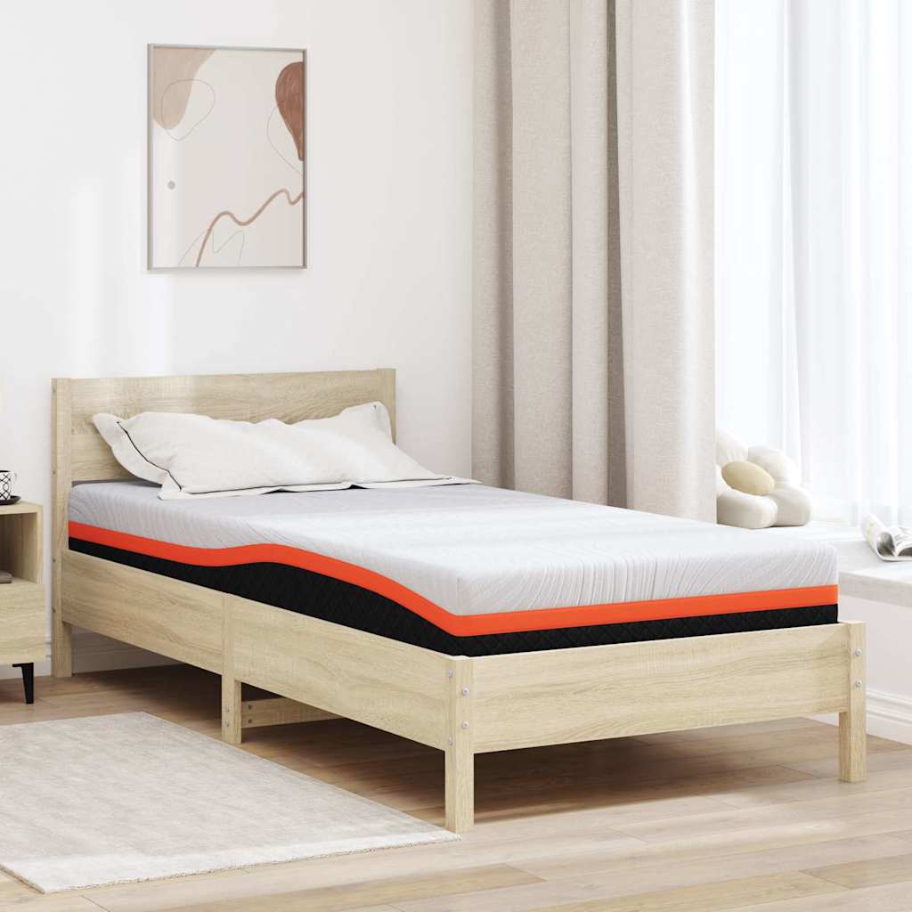Madrac Bijela i crna 90 x 190 cm Žakar tkanina