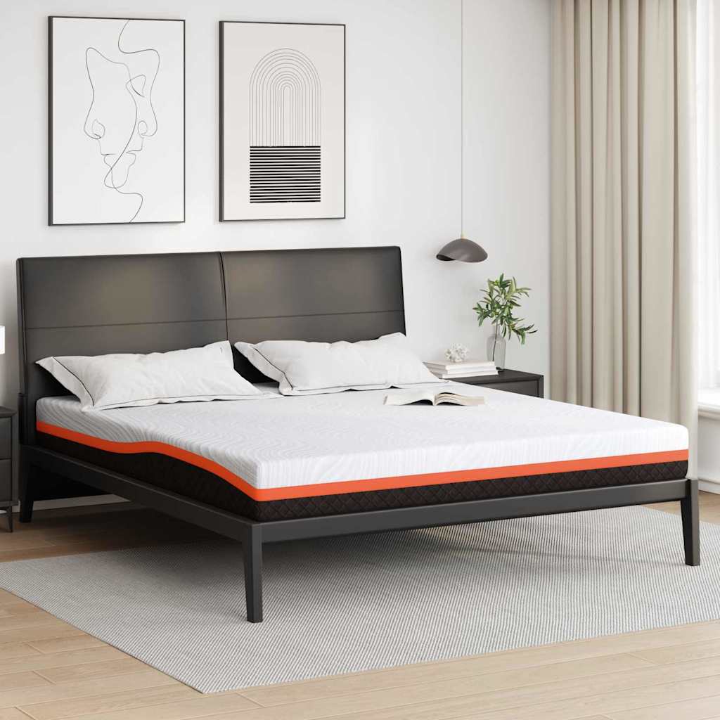 Madrac Bijela i crna 200 x 200 cm Žakar tkanina