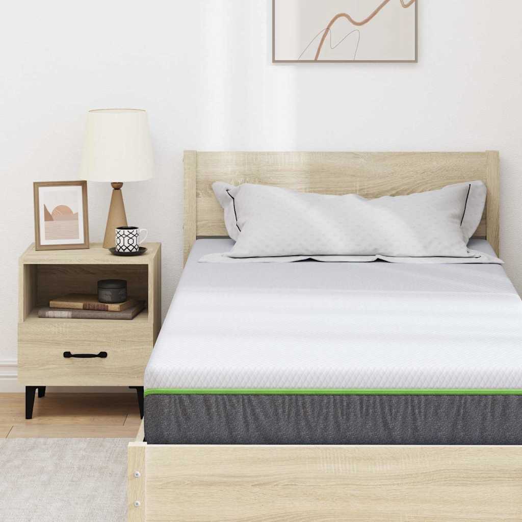 Madrac Bijela i siva 90 x 200 cm Žakar tkanina