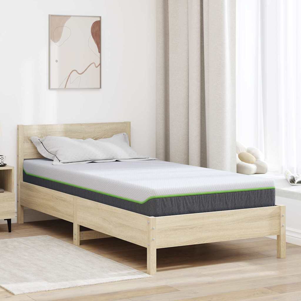 Madrac Bijela i siva 100 x 200 cm Žakar tkanina