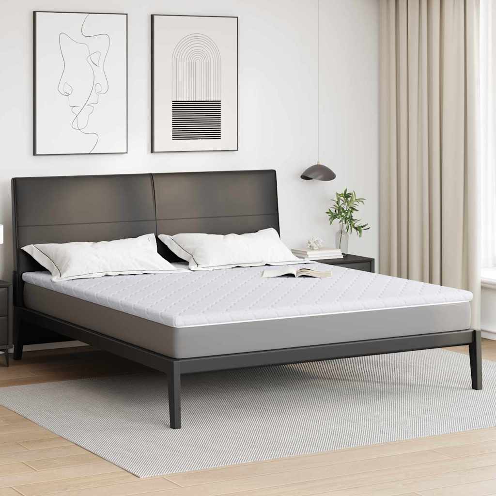 Kokosni nadmadrac Bijelo 200 x 200 cm Žakar tkanina