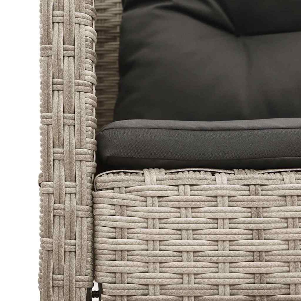Sjedeća garnitura za vrt 6 pcs Svijetlo siva i tamno siva