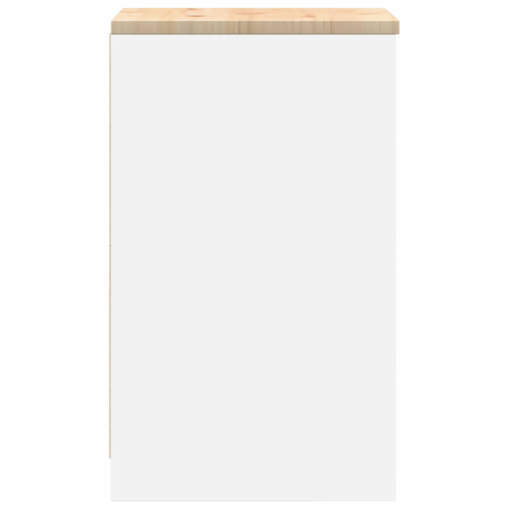 Garažni ormar za odlaganje bijeli 40x51x85 cm masivne borovine
