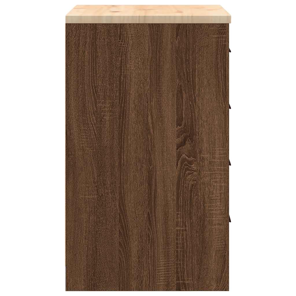 Garažni ormar za odlaganje 60x51x85 cm masivne borovine