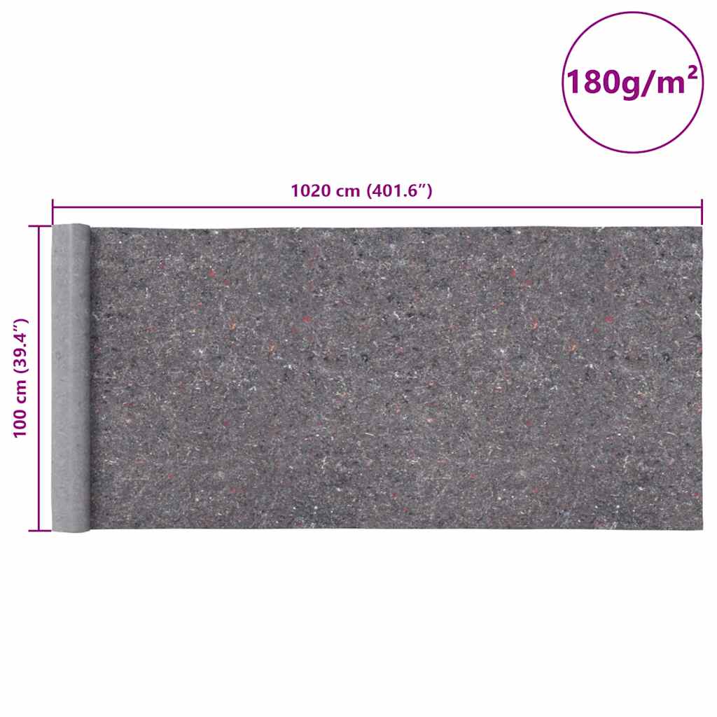 Neklizajući slikarski flis 10 m 180 g/m² sivi