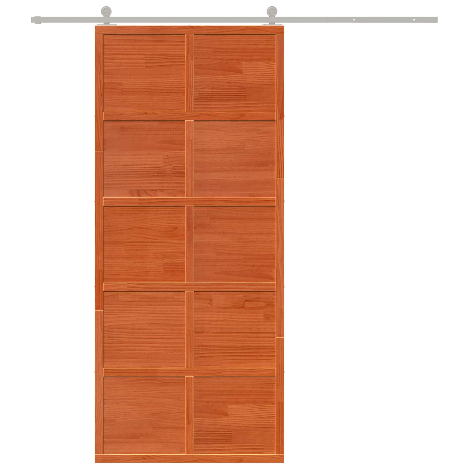 Vrata staje Voštanosmeđa 90 x 208 cm Masivna borovina