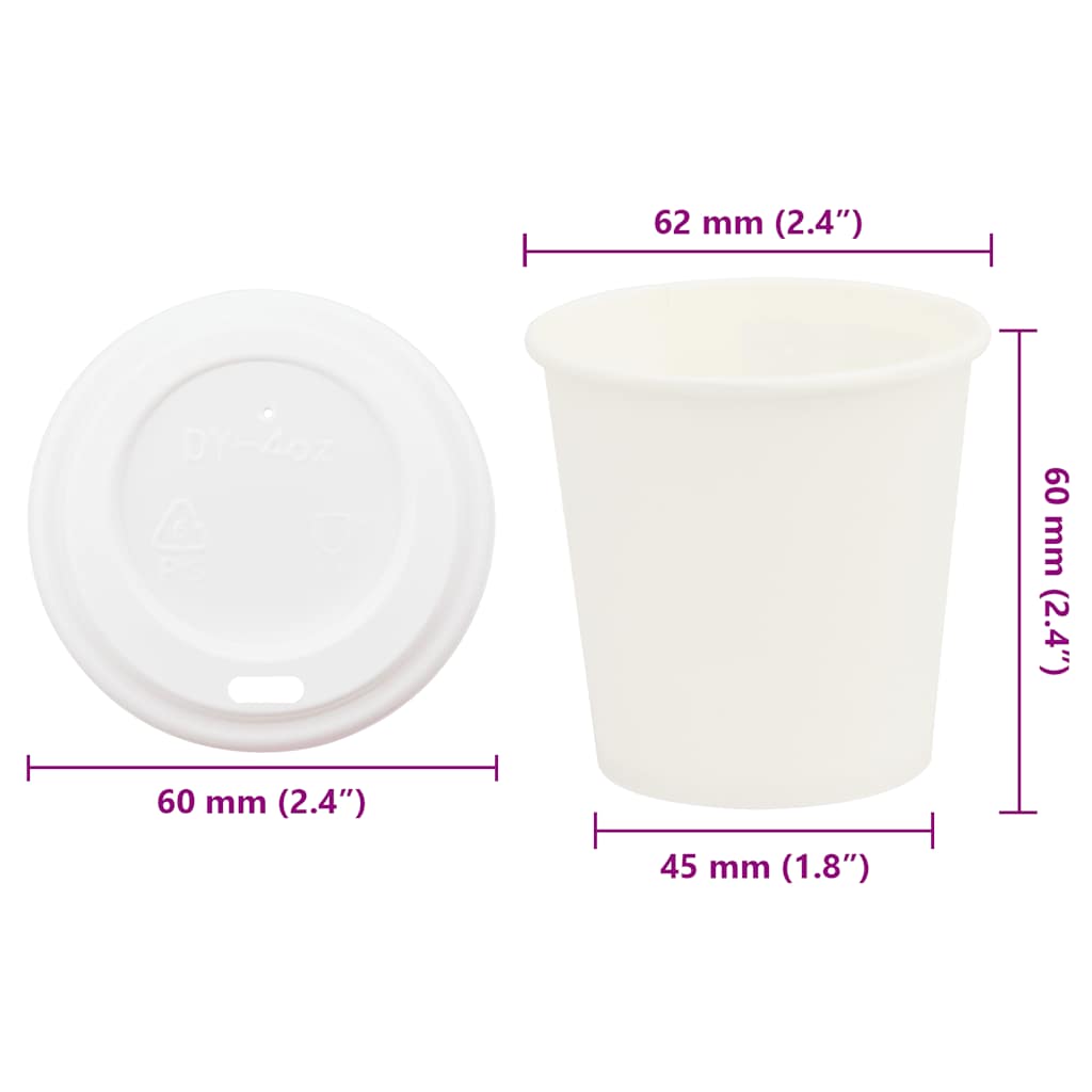 papirnate šalice za kavu s poklopcem 1000 kom 4 oz 100 ml