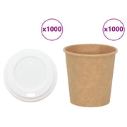 papirnate šalice za kavu s poklopcem 1000 kom 4 oz 100 ml