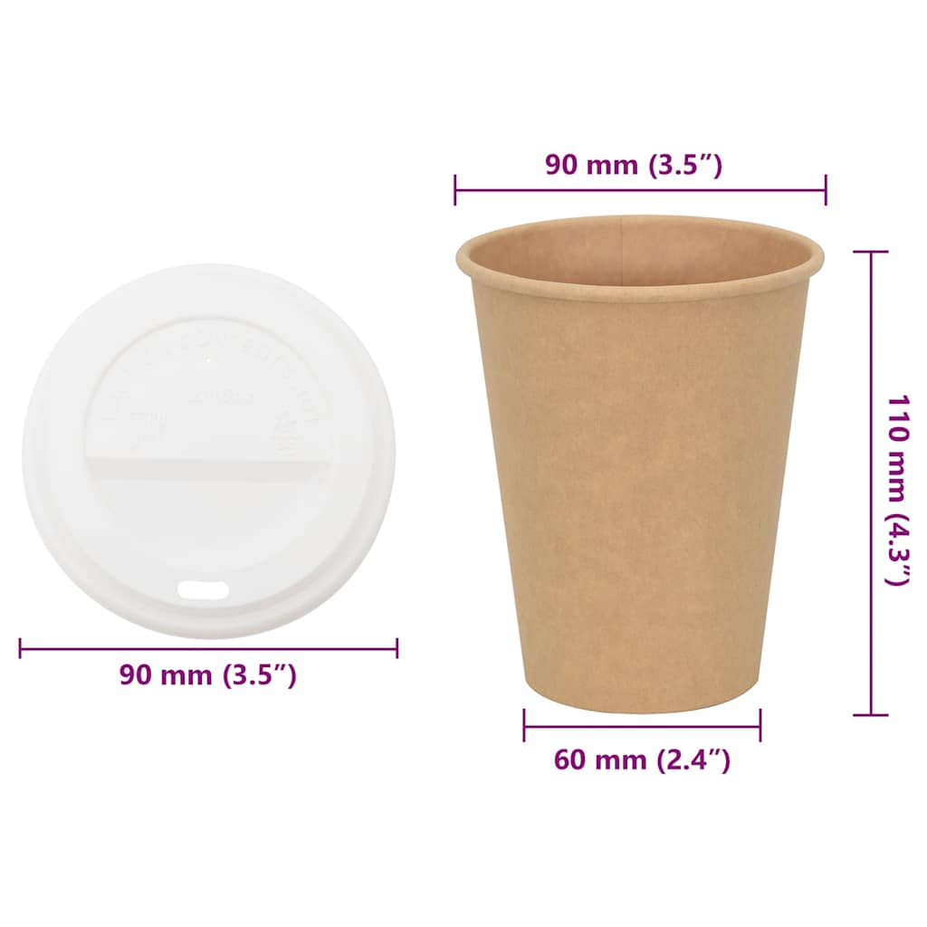 papirnate šalice za kavu s poklopcem 1000 kom 12 oz 300 ml
