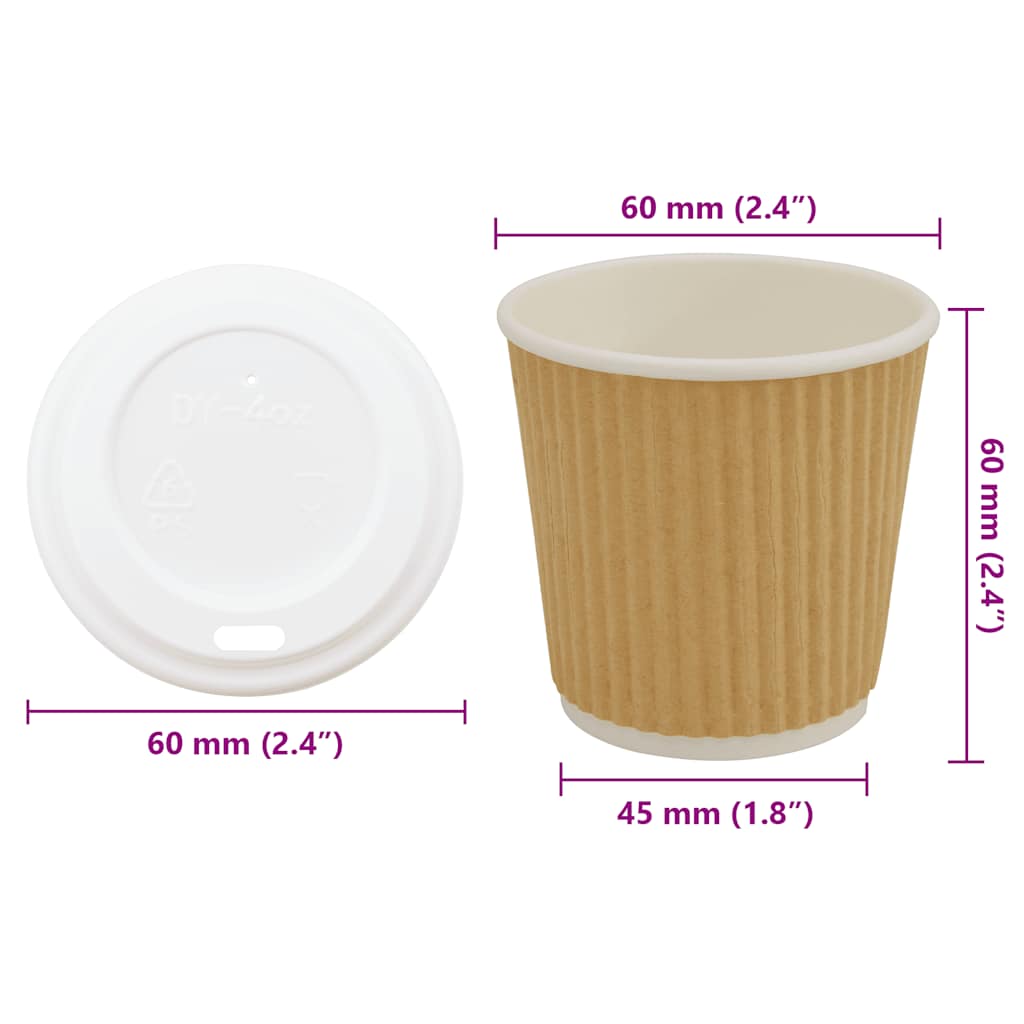 papirnate šalice za kavu s poklopcem 1000 kom 4 oz 100 ml