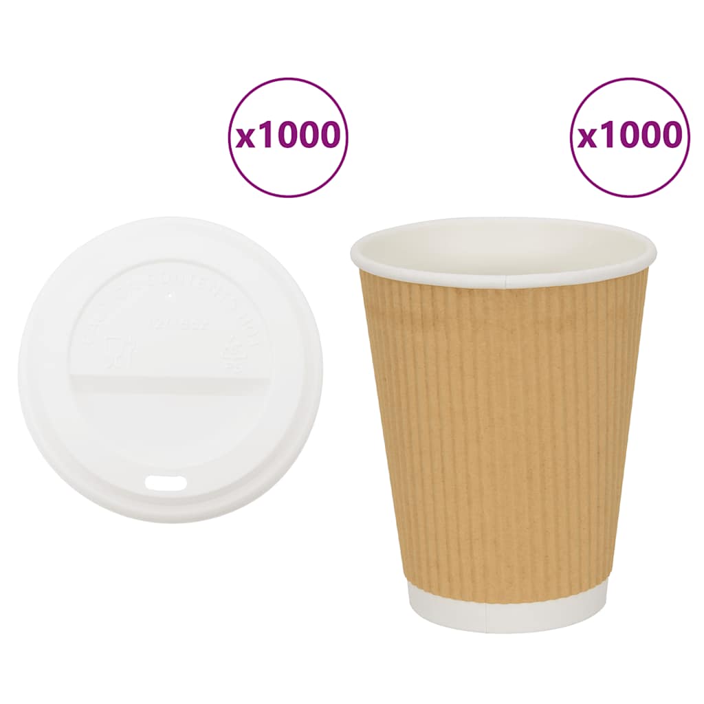 papirnate šalice za kavu s poklopcima 1000 kom 16 oz 400 ml