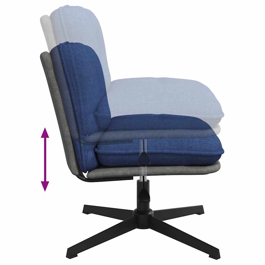 Okretna uredska stolica od tkanine plava