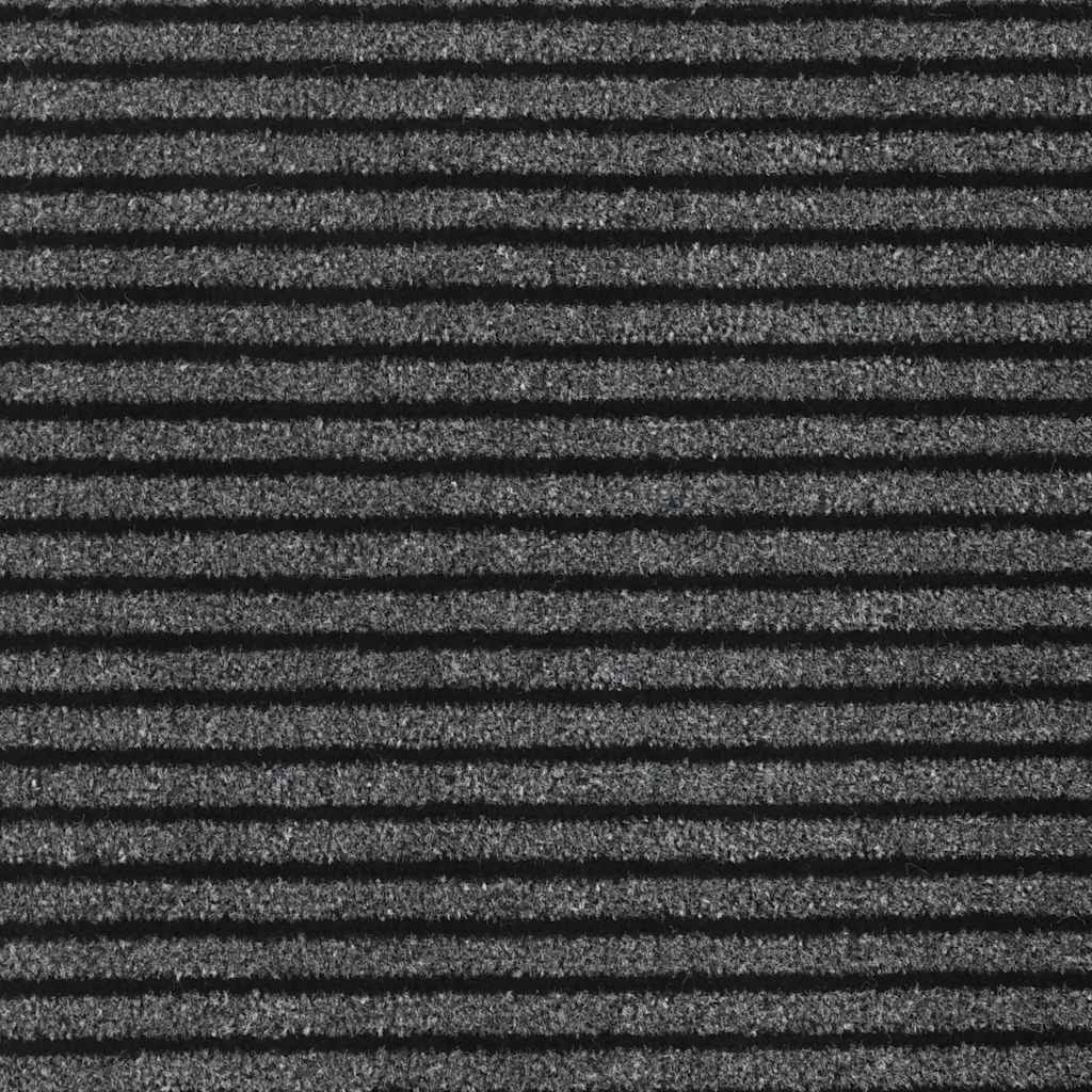 Otirač prugasti crni i sivi 115 x 300 cm