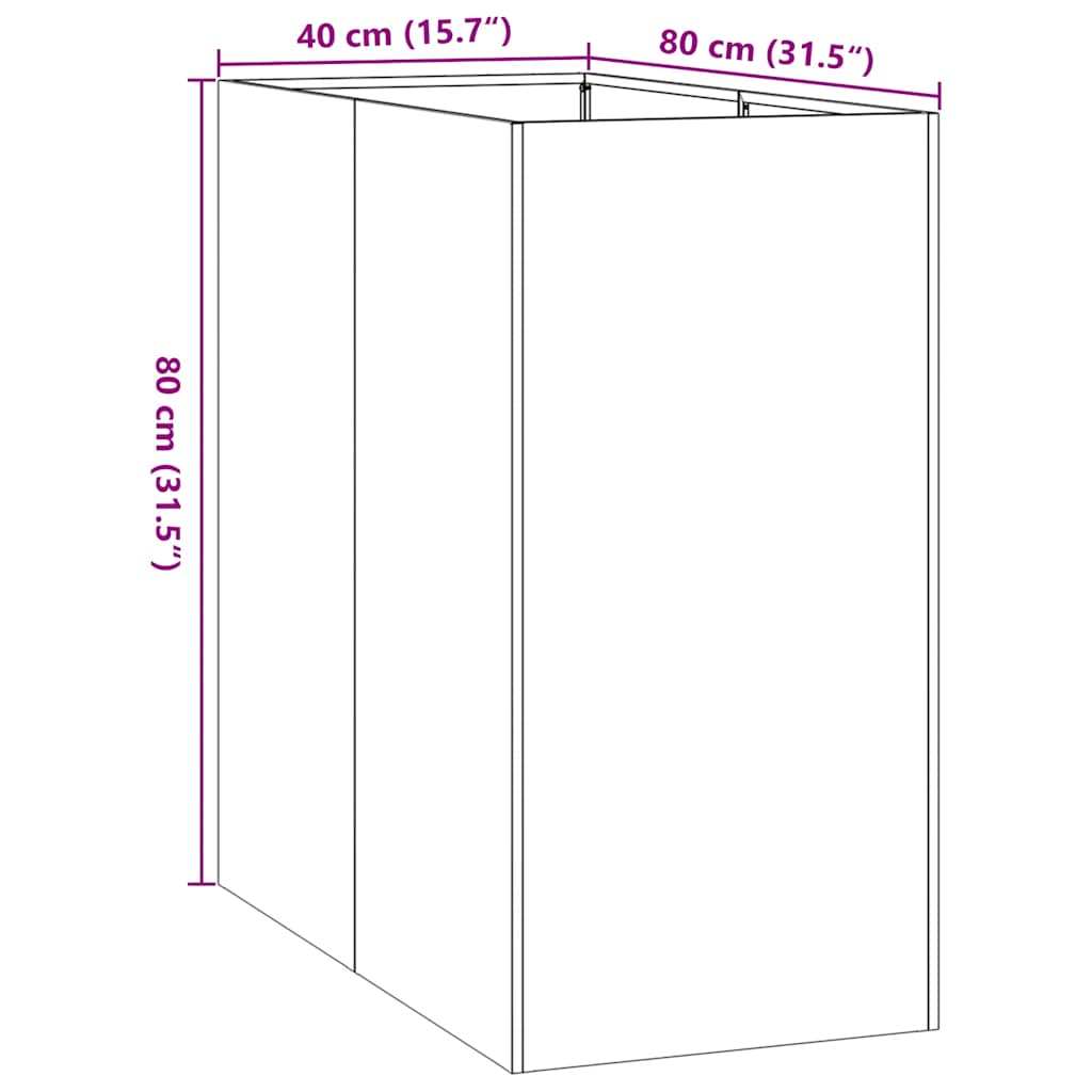 Sadilica crna 40x80x80 cm od čelika