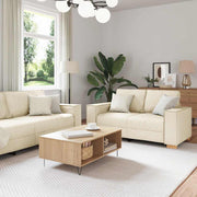 Set sofe 3 pcs Bež 220 x 80 x 84 cm Platnasta tkanina