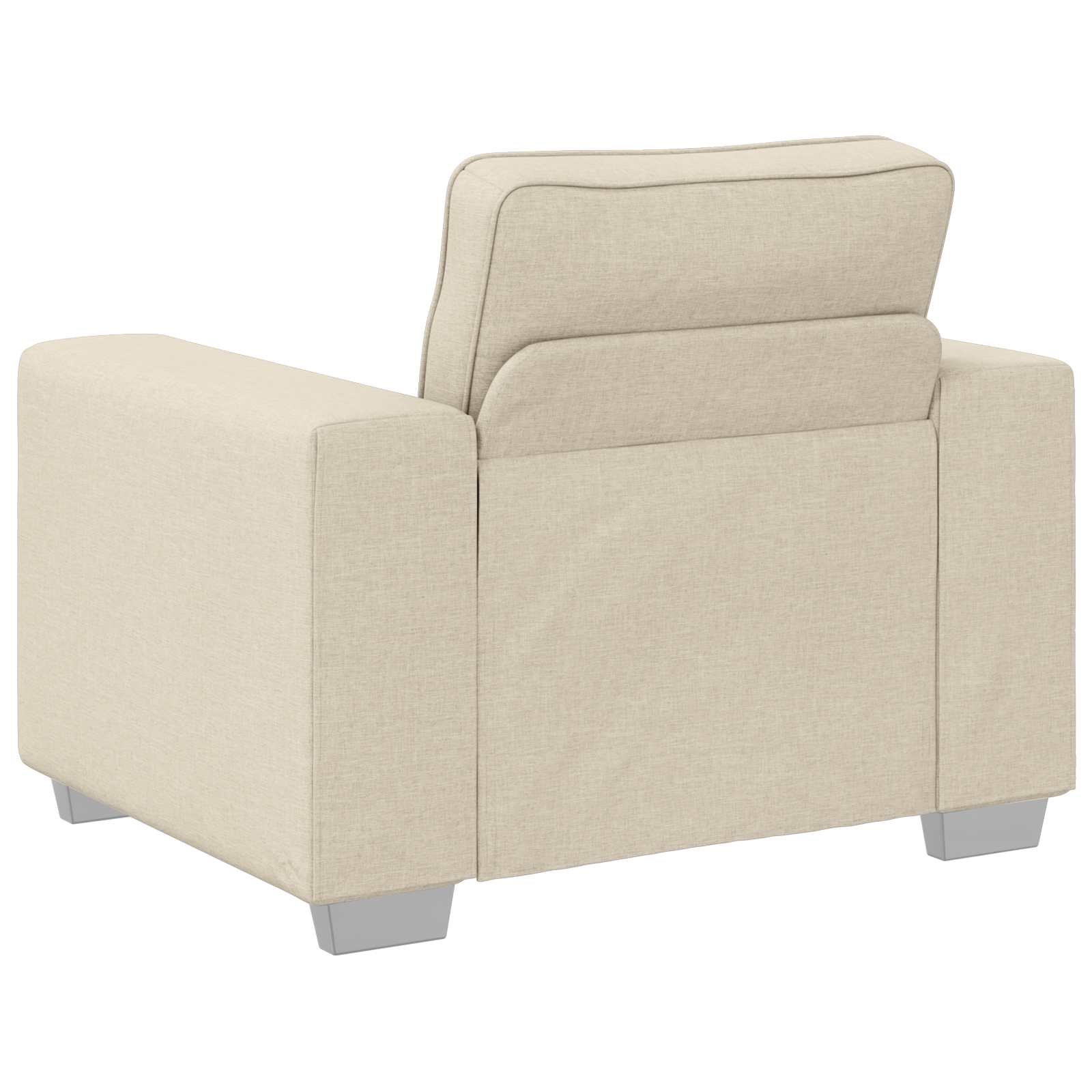 Sofa 3 pcs Bež 219 x 80 x 82 cm Platnasta tkanina