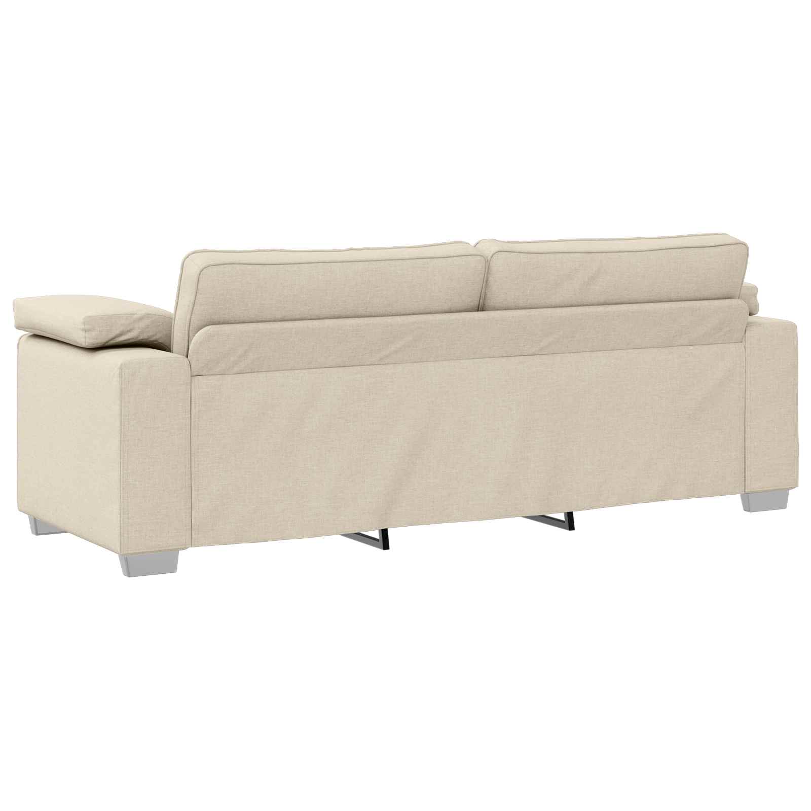 Sofa 3 pcs Bež 219 x 80 x 82 cm Platnasta tkanina