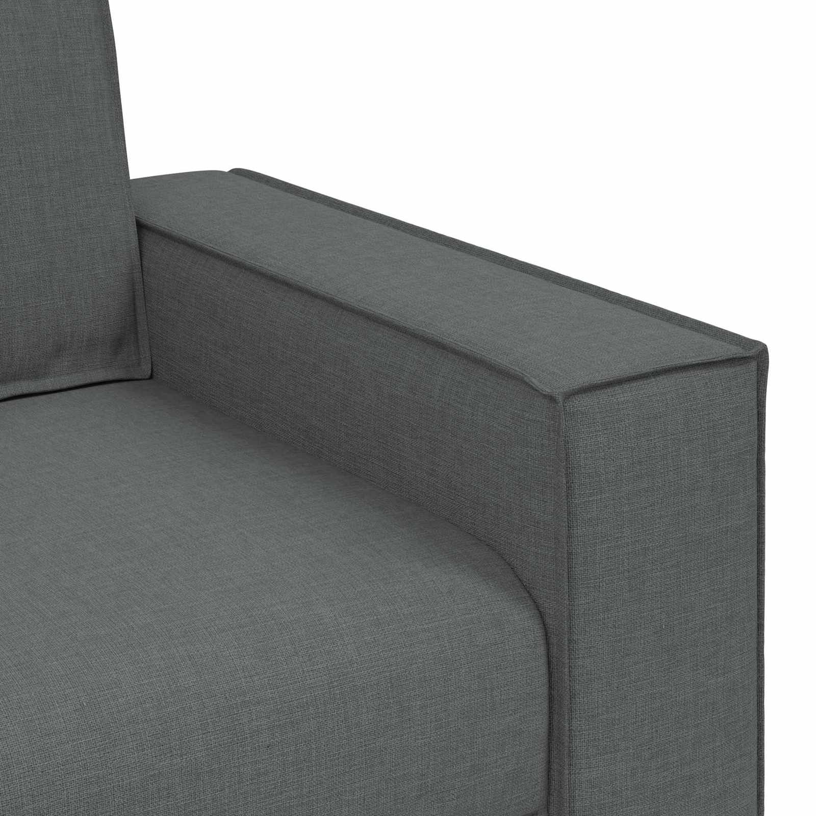 Sofa 3 pcs Tamno siva 220 x 80 x 84 cm Platnasta tkanina