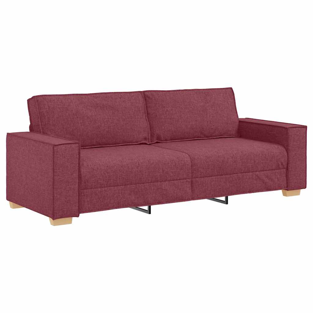 Sofa 3 pcs Vinska crvena 220 x 80 x 84 cm Platnasta tkanina