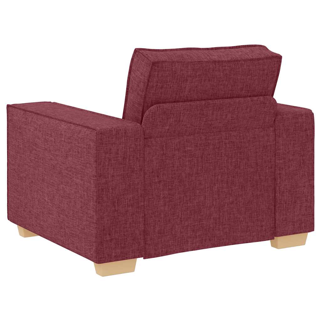 Sofa 3 pcs Vinska crvena 220 x 80 x 84 cm Platnasta tkanina