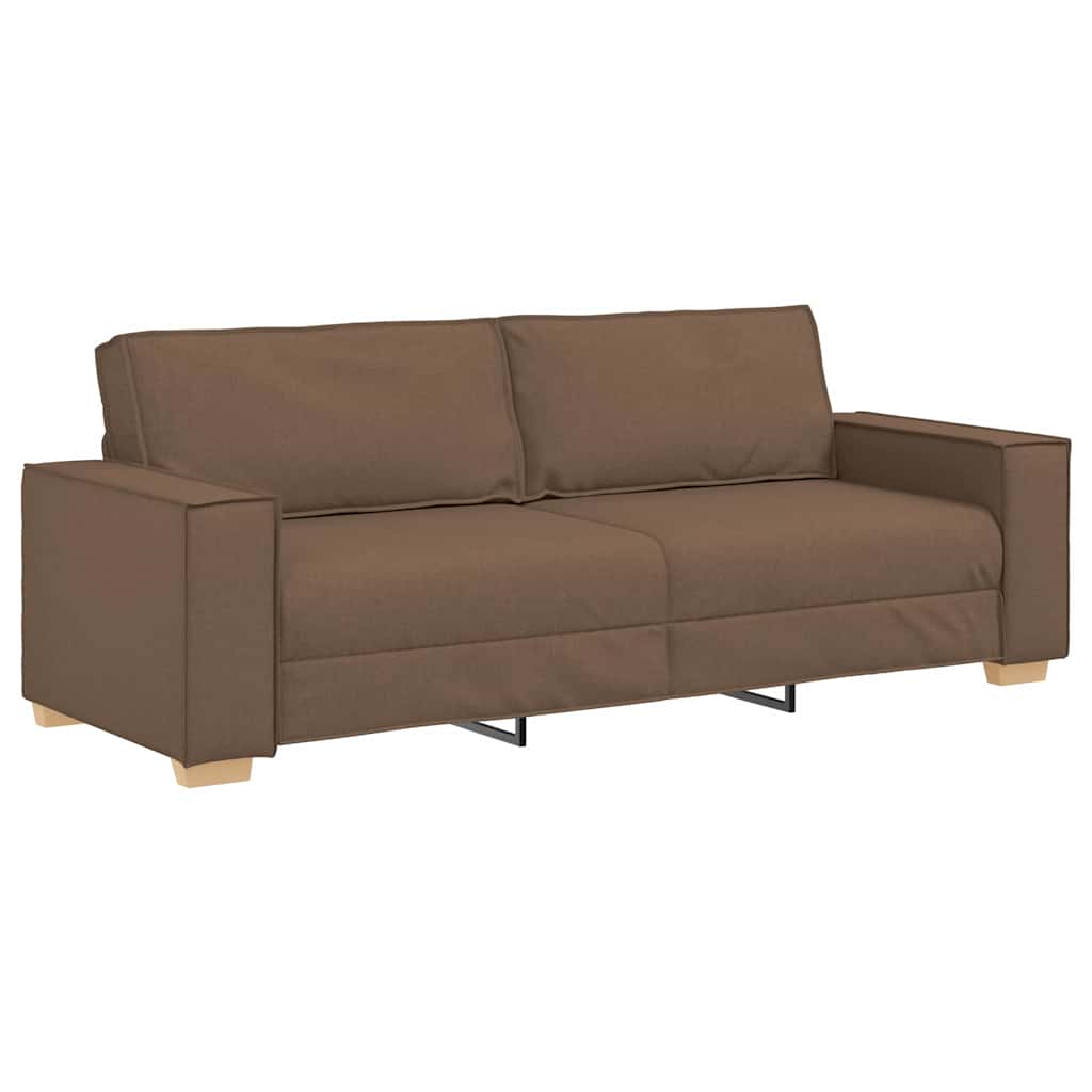 Sofa 3 pcs Smeđa 220 x 80 x 84 cm Platnasta tkanina