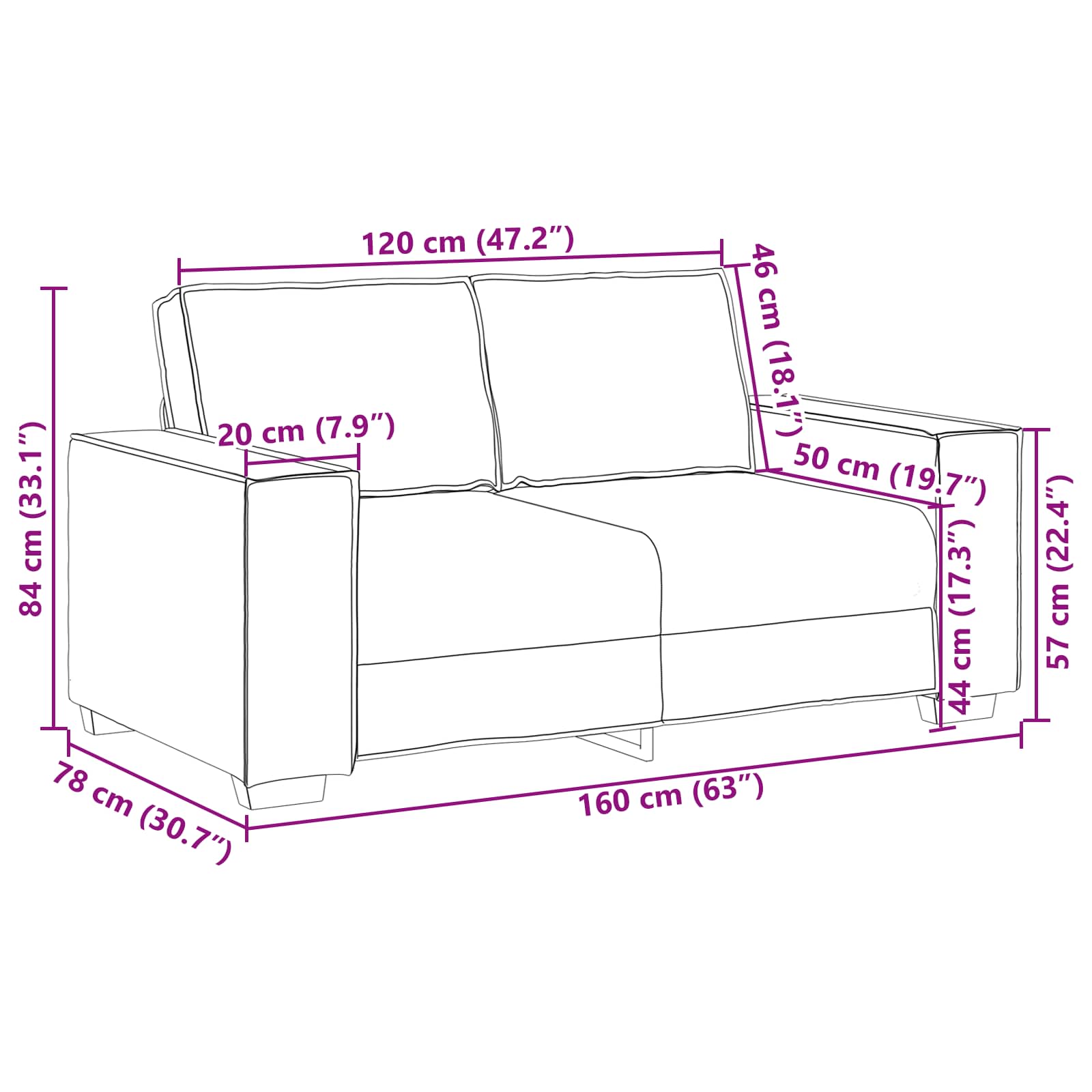 Sofa 3 pcs Tamnozelena 220 x 80 x 84 cm Platnasta tkanina