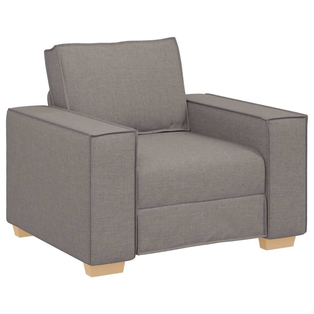 Sofa 3 pcs Sivo-smeđa 220 x 80 x 84 cm Platnasta tkanina