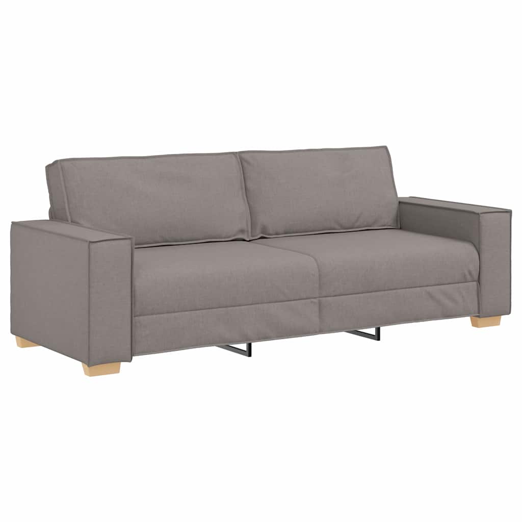 Sofa 3 pcs Sivo-smeđa 220 x 80 x 84 cm Platnasta tkanina