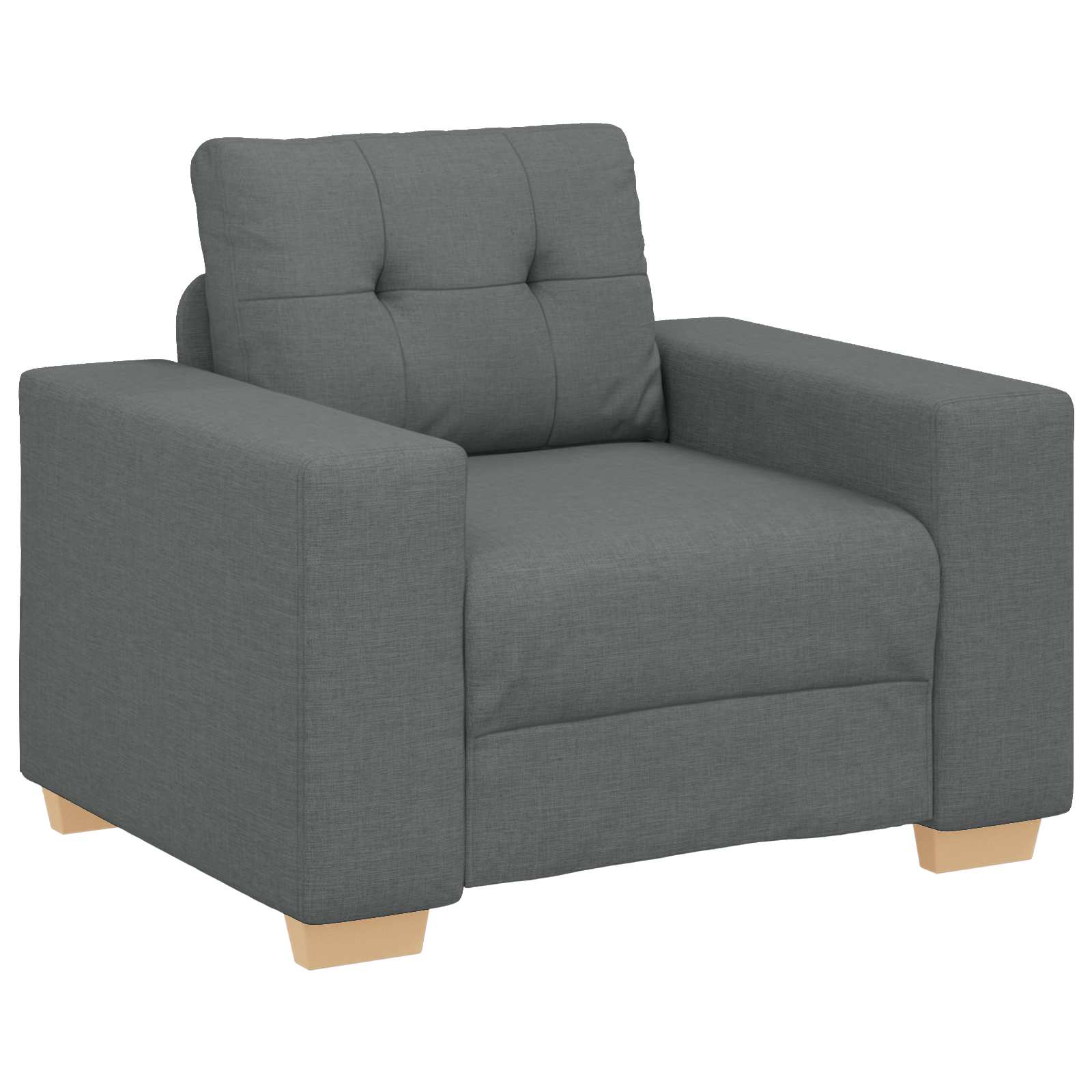 Sofa 3 pcs Tamno siva 221 x 80 x 80 cm Platnasta tkanina
