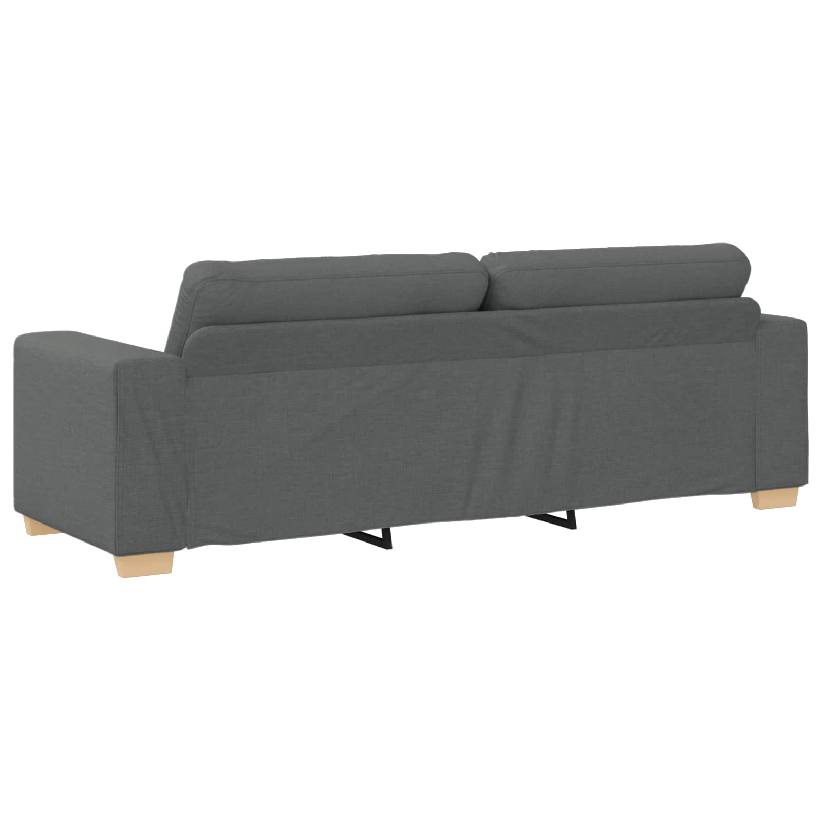 Sofa 3 pcs Tamno siva 221 x 80 x 80 cm Platnasta tkanina