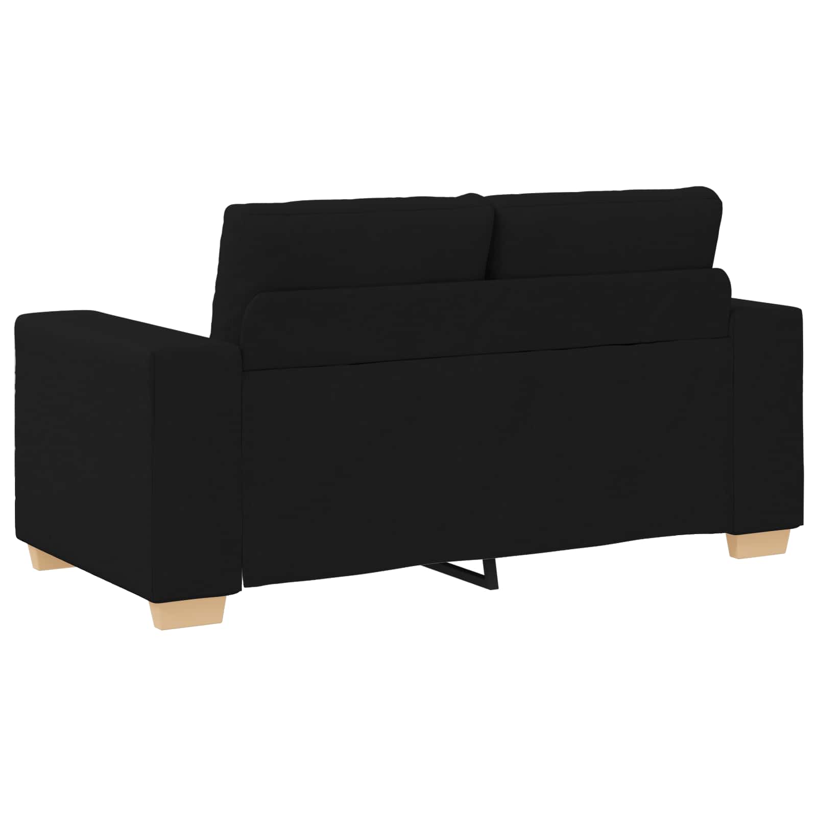 Sofa 3 pcs Crna 221 x 80 x 80 cm Platnasta tkanina