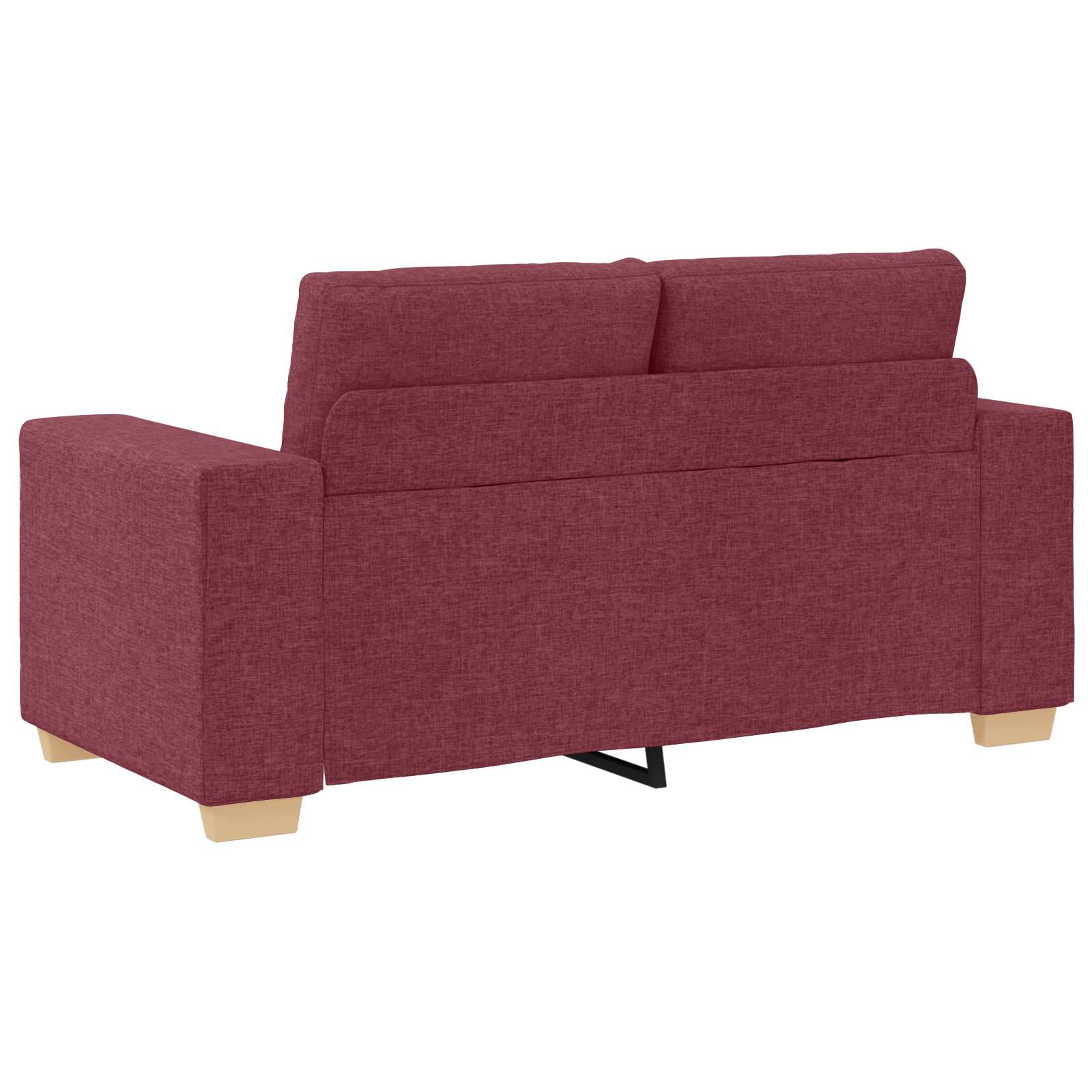 Sofa 3 pcs Vjetrovita Crvena 221 x 80 x 80 cm Platnasta tkanina