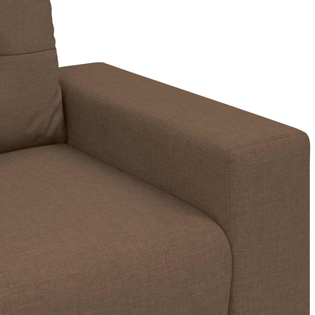 Sofa 3 pcs Smeđa 221 x 80 x 80 cm Platnasta tkanina