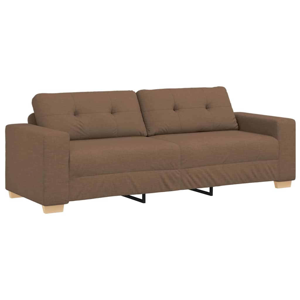 Sofa 3 pcs Smeđa 221 x 80 x 80 cm Platnasta tkanina